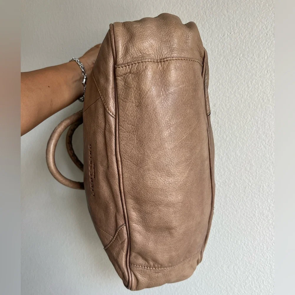 Liebeskind gorgeous quality Soft Taupe Brown Leather Satchel - Picture 7 of 12